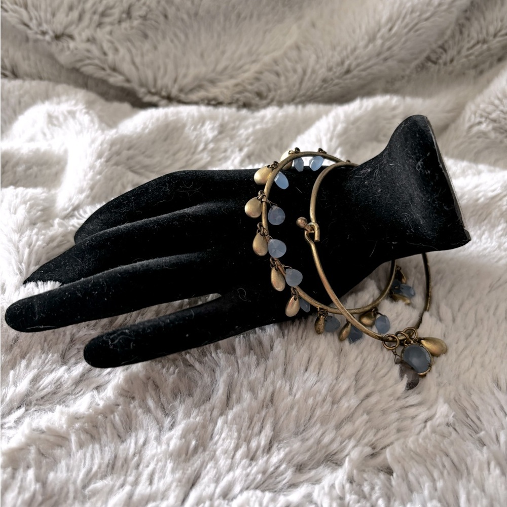 Gold and Blue Bangle set